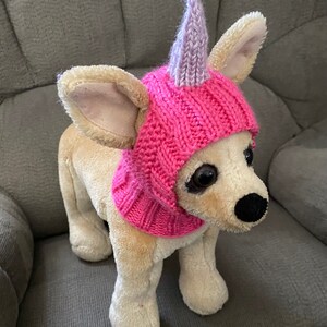 Pet Clothes Hand Knitted Hat Halloween Costume Unicorn Hat for Small Dog Nice Gift