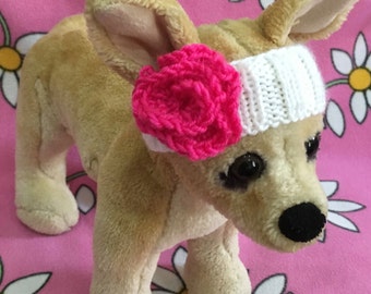 SALE!!!Pet Clothes Knit Headband for Small Dog Hand Knitted Size S  Nice Gift