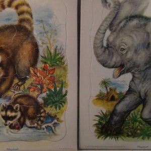 Vintage Playskool Animal Puzzles