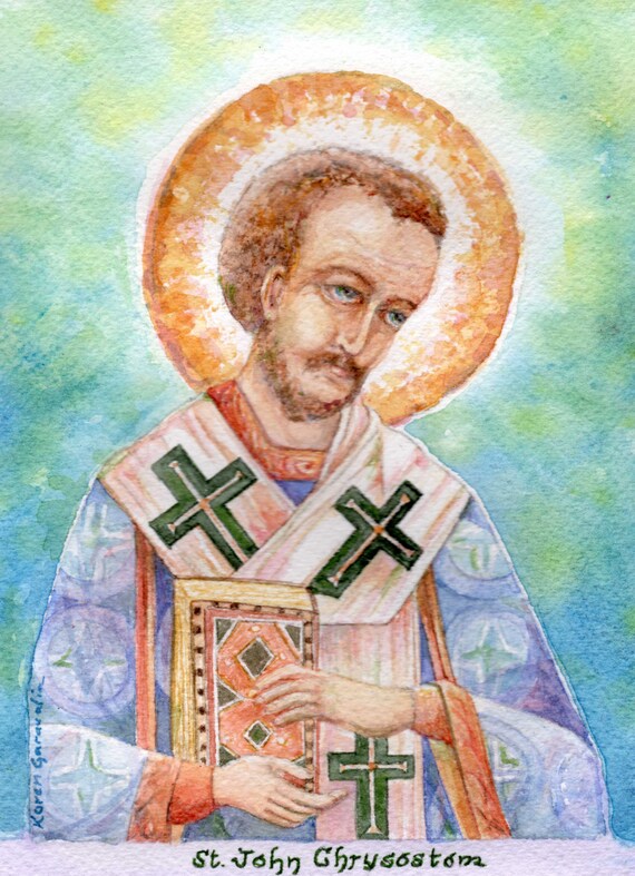 St. John Chrysostom - 5x7 giclee print.