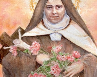 St. Therese Little Flower -5x7 giclee print