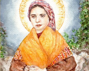 Saint Bernadette - notecard