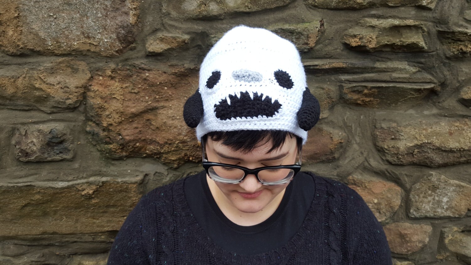 Cosplay Hat Beanie White Yeti Crochet 