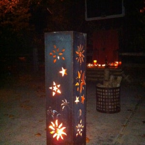 Stars and Moons Vertical Fire Pit