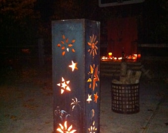 Stars and Moons Vertical Fire Pit