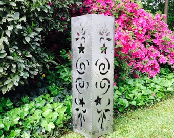 Stars and Swirls Vertical Fire Pit