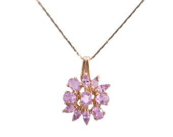 Pink Sapphire Pendant on 16" Chain