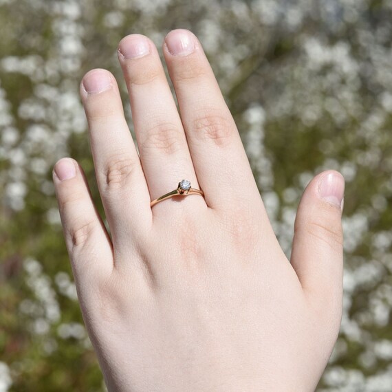 Antique VS1 Diamond Solitaire Ring - image 6