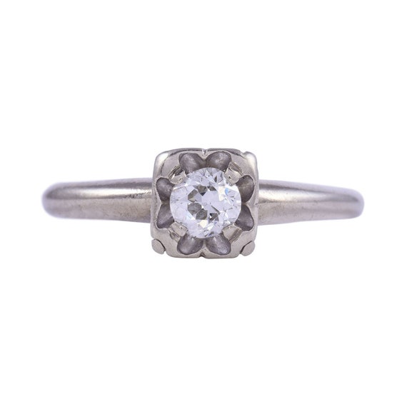 Transitional Cut Diamond Engagement Ring - image 1