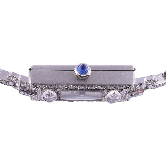 Birks Art Deco Platinum Diamond Ladies Wrist Watch - image 5