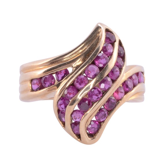 Ruby Free Form Design Ring - Size 4 - image 1