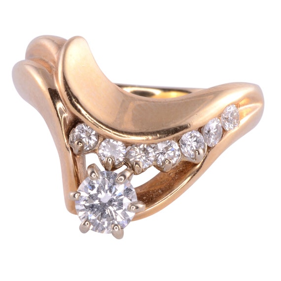 14 Karat Yellow Gold .55 CTW Diamond Ring - image 1