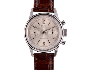 1950s Gruen Stainless Steel Chronograph