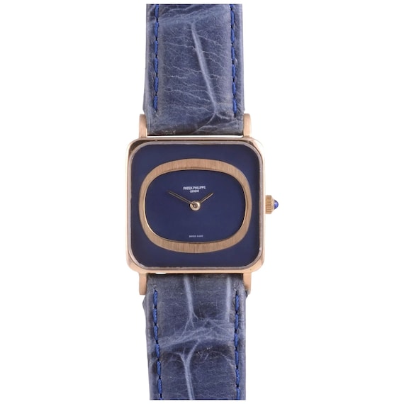 Patek Philippe Ladies Rare Blue Gold Wrist Watch - image 1