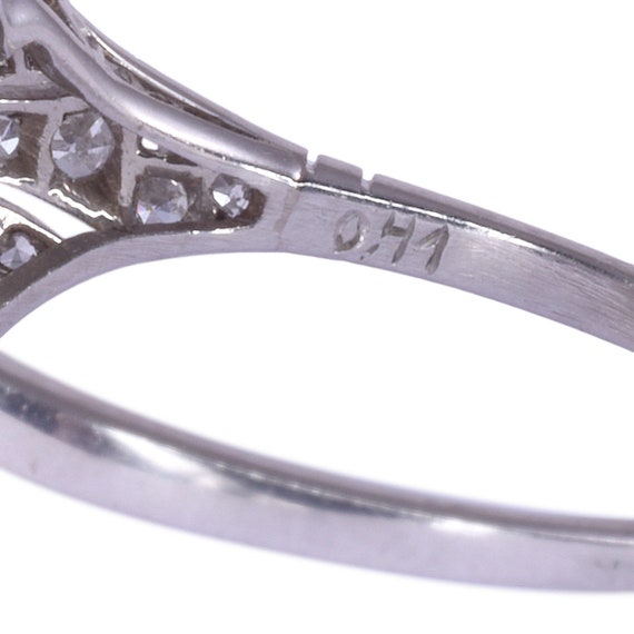 Diamond Filigree Platinum Ring - image 4