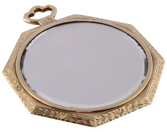 Art Deco 18K Gold Mirror