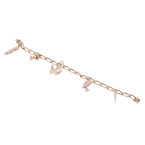 ヴィンテージ 14K チャーム ブレスレット - Etsy 日本