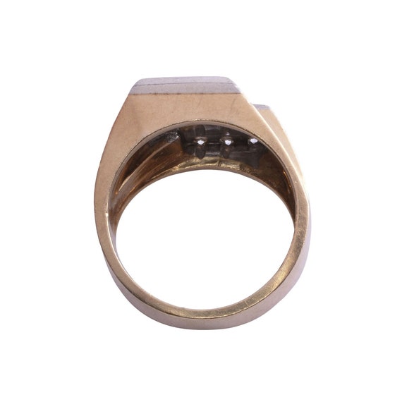 Diamond Mens Ring with Offset Square Design - image 4