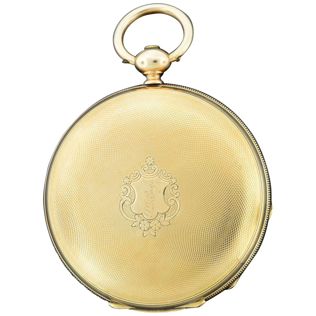 Swiss 18K Yellow Gold Pocket Watch by James Neuchatel Etsy