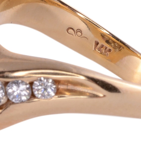 14 Karat Yellow Gold .55 CTW Diamond Ring - image 6