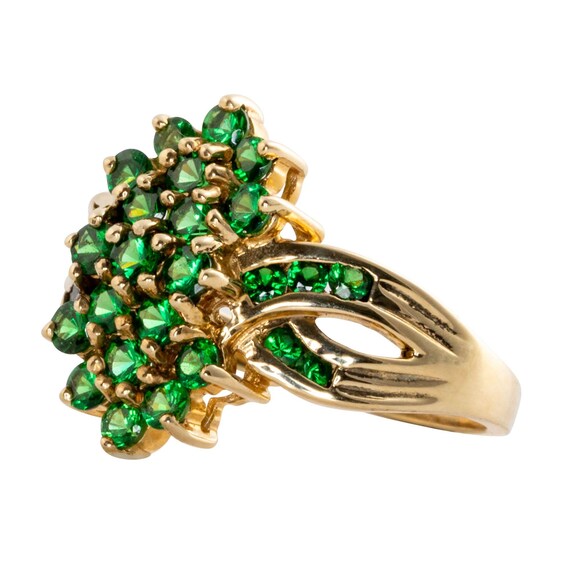 Tsavorite Garnet Cluster Ring - image 2