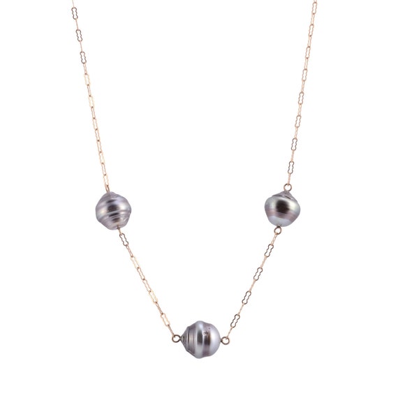 Baroque Cultured Pearl 14KY 16" Necklace - image 1