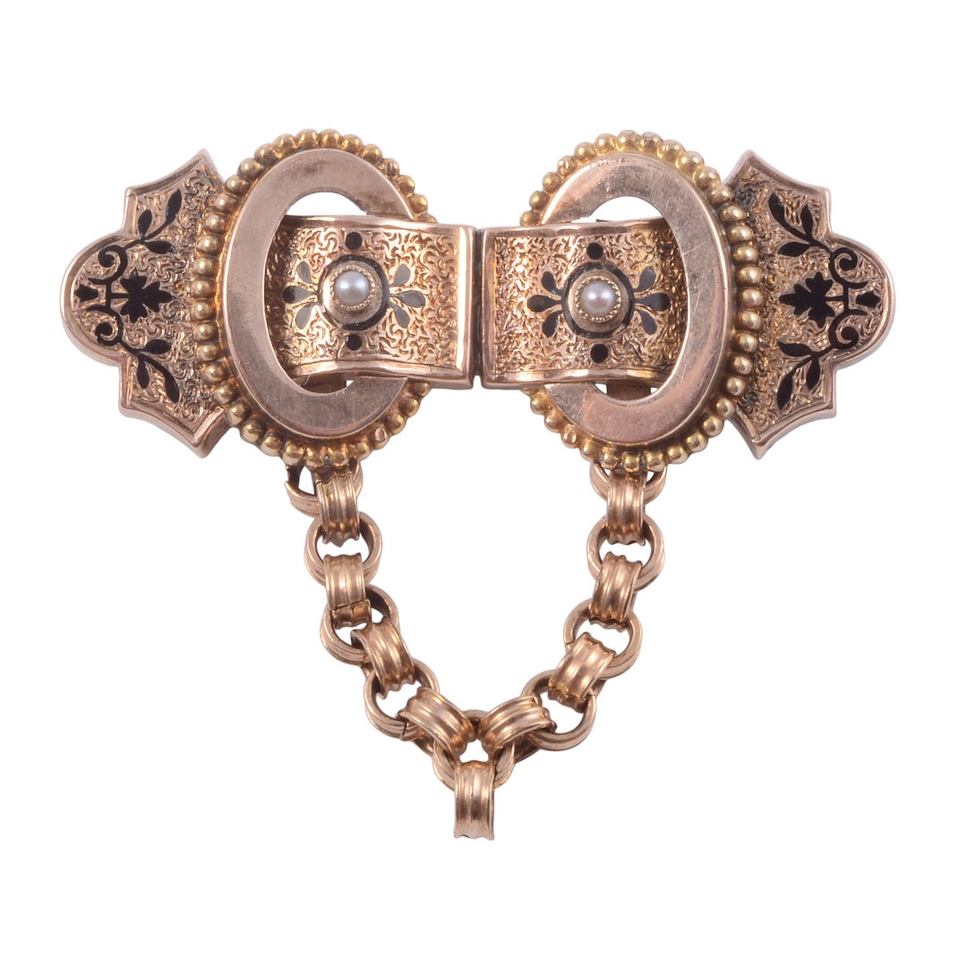 Seed Pearl Enamel Pin Etsy