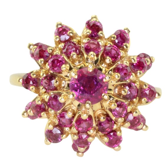 Vintage Ruby Ballerina Ring - Ruby Engagement Ring