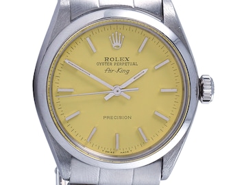 1980s Rolex Air King Original Bracelet Wrist Watch