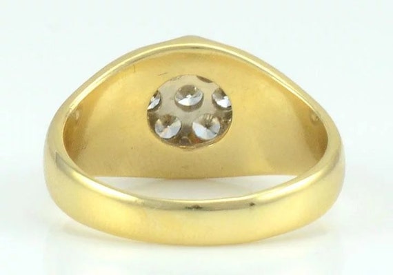 0.85 CTW Diamond Cluster Yellow Gold Ring - image 3
