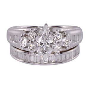 Marquise Diamond Wedding Set