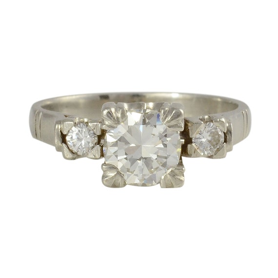 1930s Platinum Art Deco Engagement Ring - Platinum