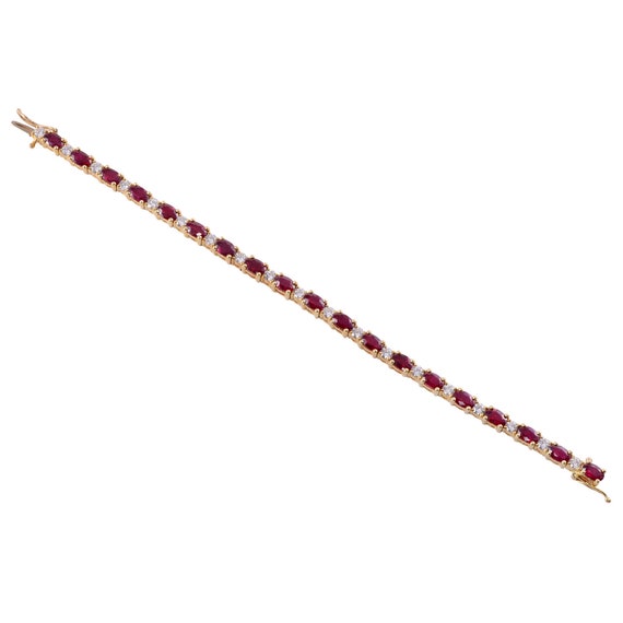 12.0 CTW Ruby and 2.50 CTW Diamond 18K Line Brace… - image 7