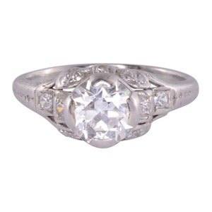 Edwardianischer 1.30 Karat Diamant-Verlobungsring - Größe 6,5