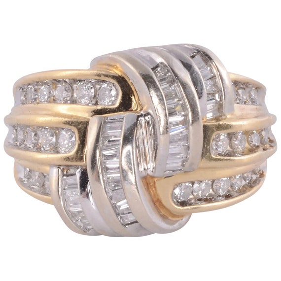 Round Brilliant & Baguette Channel Set Diamond Rin