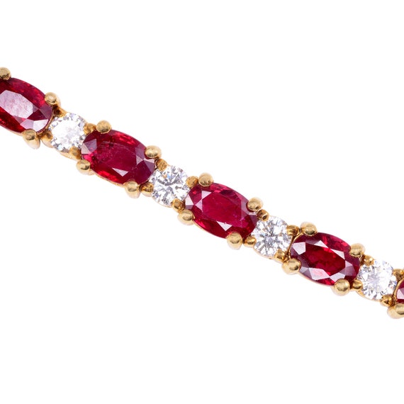 12.0 CTW Ruby and 2.50 CTW Diamond 18K Line Brace… - image 6