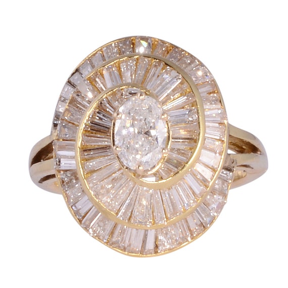 LOUIS VUITTON Ring Women's 750WG Diamond LV Vault Upside Down