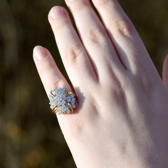 2.75 CTW Diamond Cluster Ring - image 5