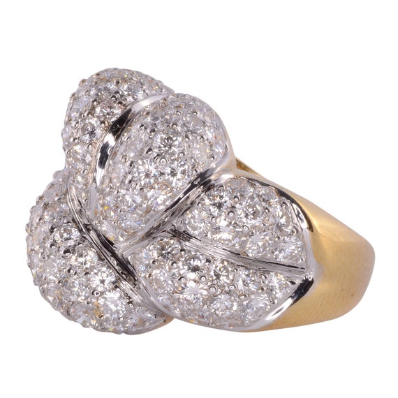 9.92 CTW Diamond 18K Cocktail Ring - Size 9 - image 2