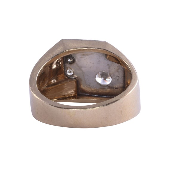 Diamond Mens Ring with Offset Square Design - image 3