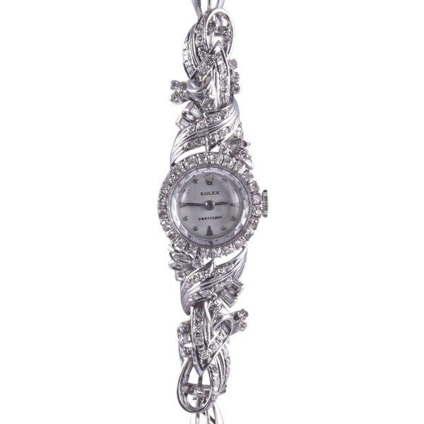 Rolex All Original handgefertigte Damenarmbanduhr aus 18 Karat Diamanten