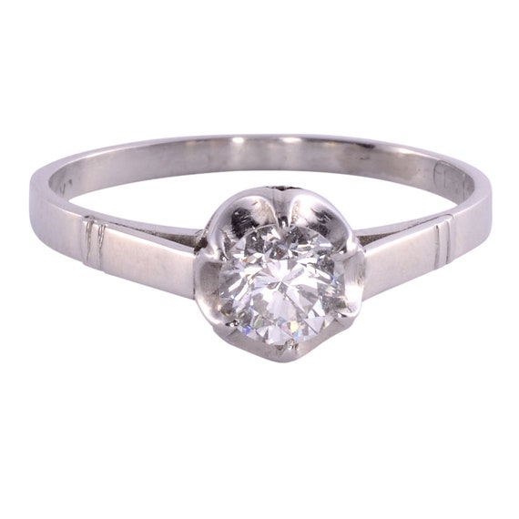 0.50 Carat VVS Solitaire Diamond Engagement Ring … - image 1