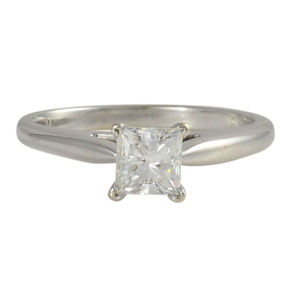 0.76 Carat Princess Cut Diamond Solitaire Ring - Princess Diamond Engagement Ring - Solitaire Engagement Ring - Princess Solitaire Ring