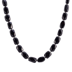【2plan】23SS★ [MADE] Black mini beads necklace Black Onyx Necklace, Small 3mm Beads, Sterling Silver Clasp