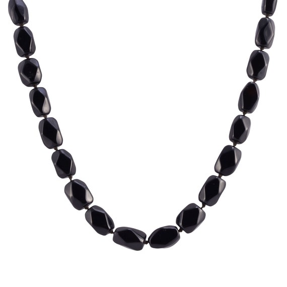 Black Onyx Bead 22 Inch Necklace - Etsy