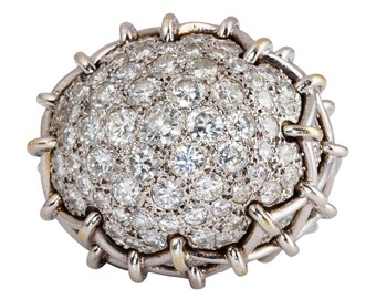 4.96 CTW Pave Diamond Dome Ring