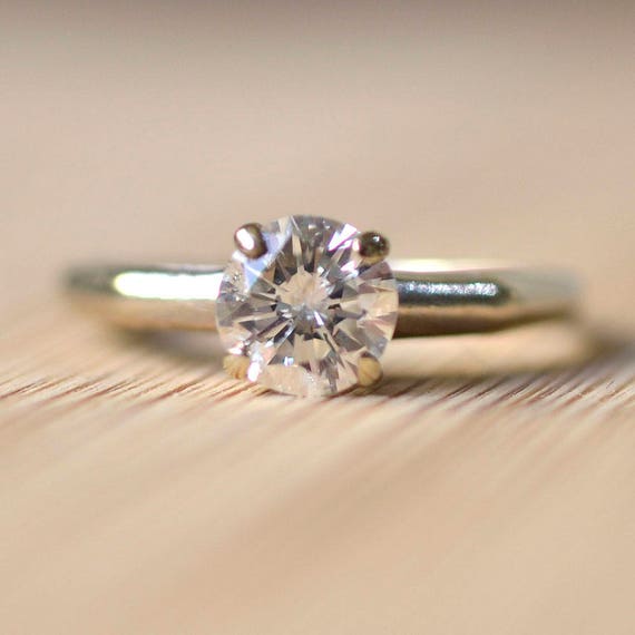 1.08 Carat Solitaire Diamond Ring - Vintage Engag… - image 5