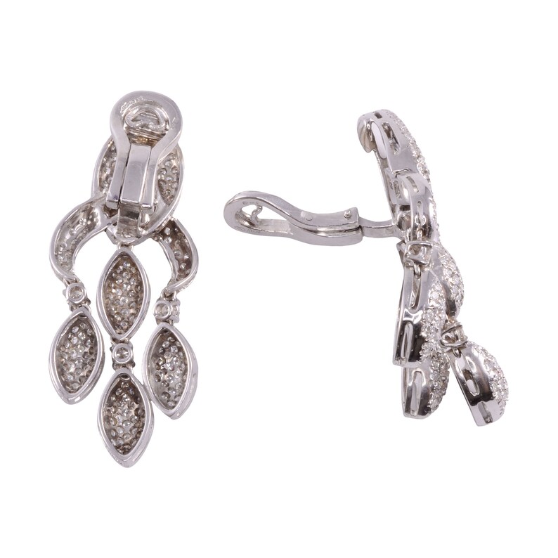 5.79 CTW Diamond 18KW Clip Earrings image 2