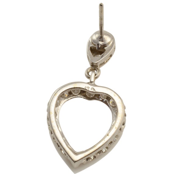 Heart Shaped Diamond Earrings - image 3