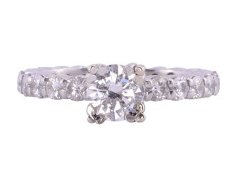 1.94 CTW Diamond Engagement Ring with Diamond All the Way Around - Size 5.25